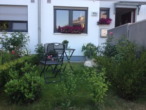 Der Vorgarten von der Straße aus im Sommer 2013