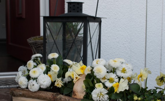 Frühlingsgrüße an der Haustür