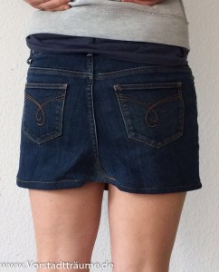 Alte Jeans-Rock Rückseite