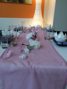 Tischdekoration Kischblütenfest