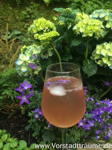 Sekt mit Lavendel Aufguss