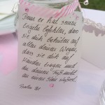 Teelichtglas mit Taufspruch