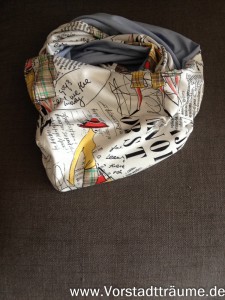 Loopschal Comic hellblau