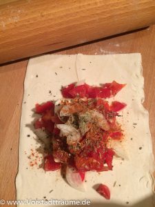 Feta in Blätterteig - Vorbereitung