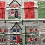 Stoff mit Haus