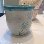 Porzellan-malen: Ein paar unserer Ergebnisse: Tasse mit Pusteblume