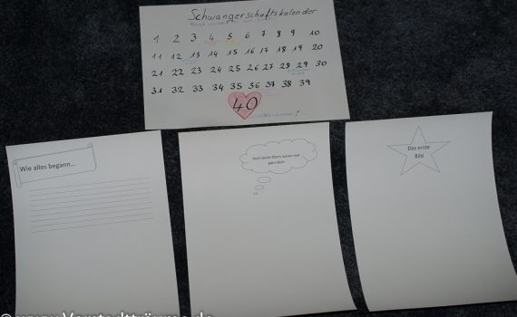 Schwangerschaftsbuch die ersten Seiten