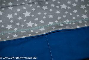 Betttasche Verzierung und Tascheneinteilung