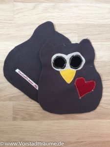 Aufnäher mit Zick Zack Stich festnähen