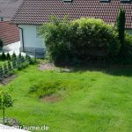 Sicht vom Balkon in den Garten