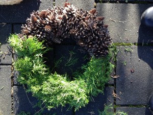 Fertig gebundener Kranz