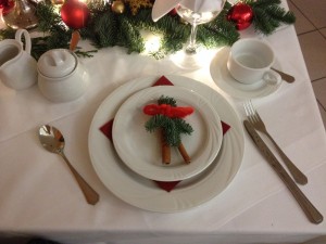 Weihnachtstischdekoration