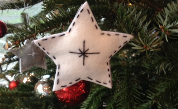 Filzsterne für Weihnachtsbaum
