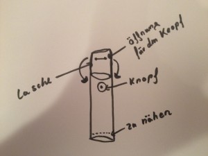 Zeichnung Fahrradschlauchtasche