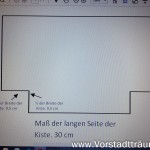 Zeichnung mit den Maßen zum Übertragen auf die Tüte